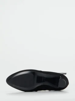 Konstantin Starke – Plateau-Stiefelette aus Veloursleder Schwarz