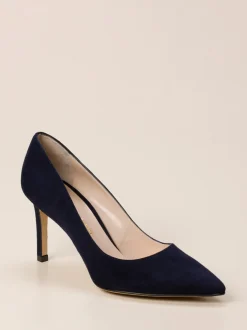 Konstantin Starke – Pumps aus Veloursleder Dunkelblau