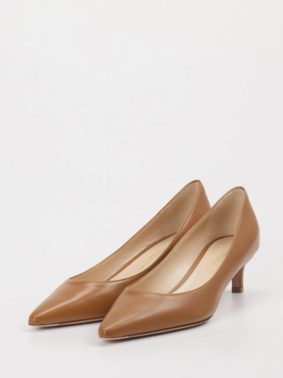 Konstantin Starke – Pumps aus Lammleder Cognacbraun