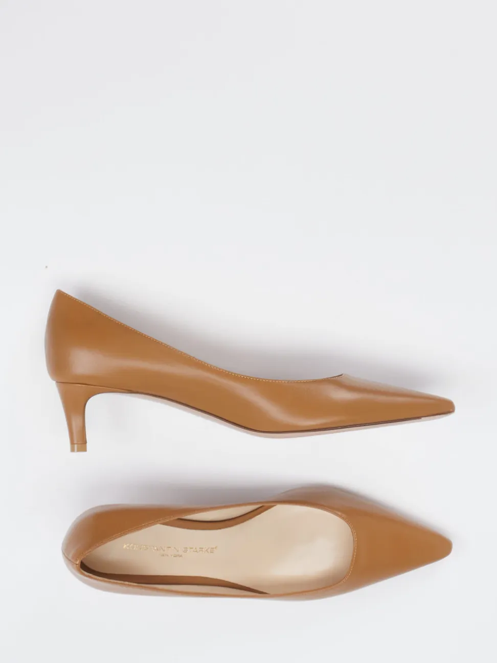 Konstantin Starke – Pumps aus Lammleder Cognacbraun