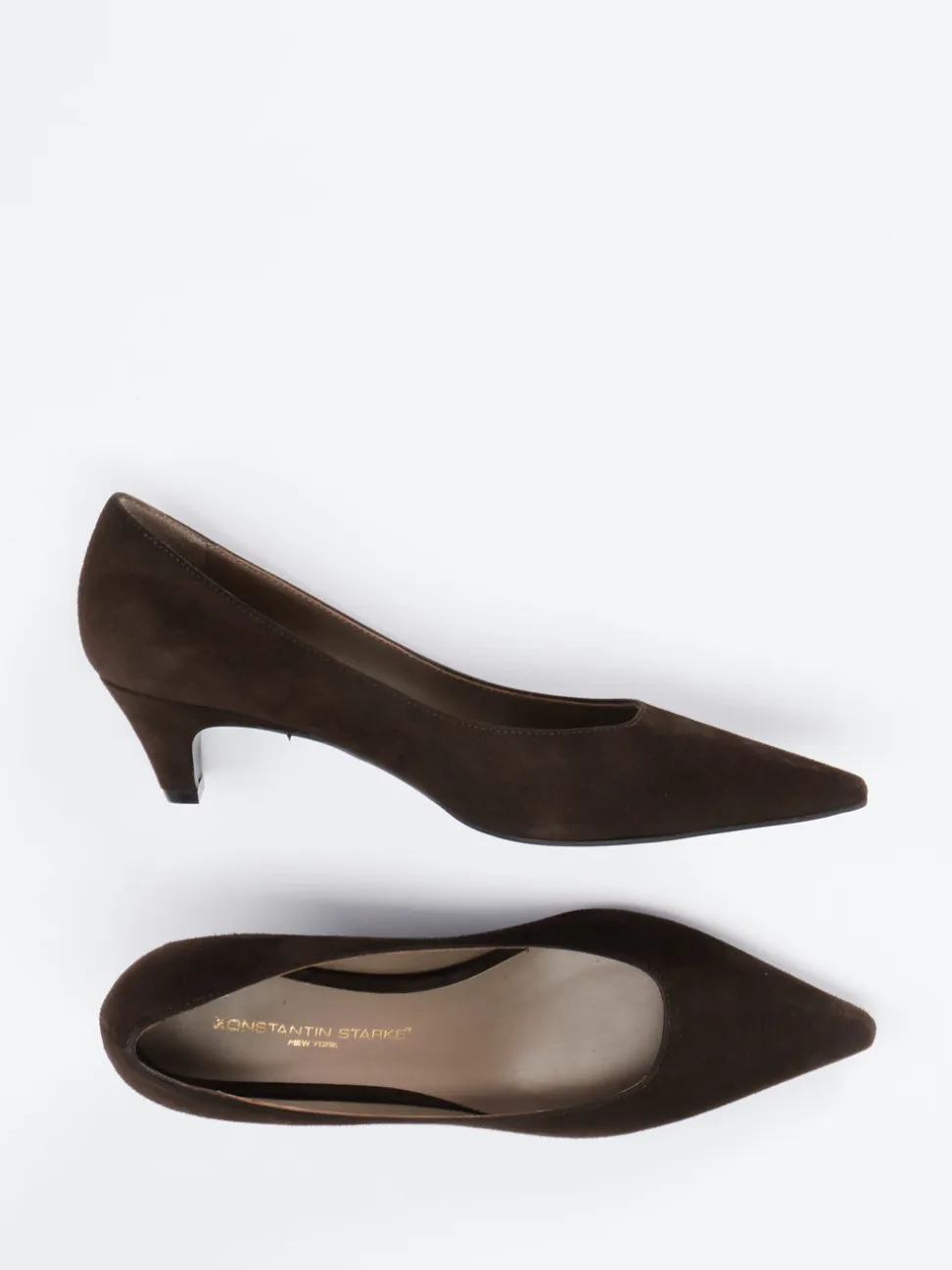 Konstantin Starke – Pumps aus Veloursleder dunkelbraun