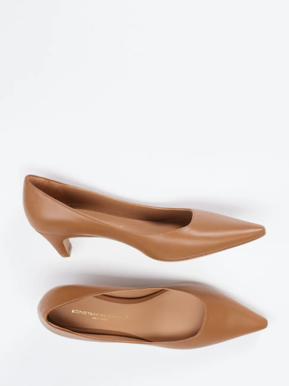 Konstantin Starke – Pumps aus Lammleder in Cognac