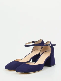 Konstantin Starke – Pumps aus Veloursleder tiefviolett