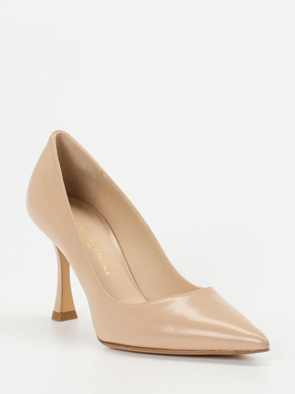 Konstantin Starke – Pumps aus Hochglanzleder in Beige