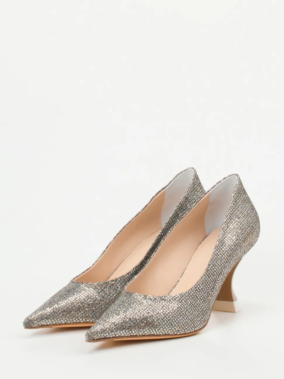 Konstantin Starke – Pumps aus Metallicleder goldfarben