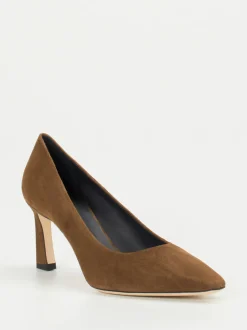 Konstantin Starke – Pumps aus Veloursleder mittelbraun