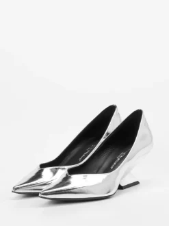 Konstantin Starke – Pumps aus Metallicleder silber