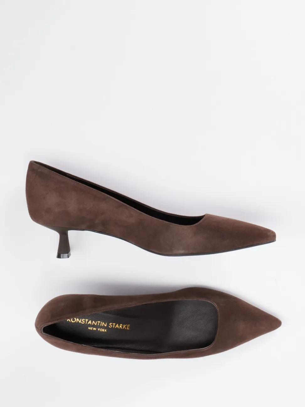 Konstantin Starke – Pumps aus Veloursleder schokobraun