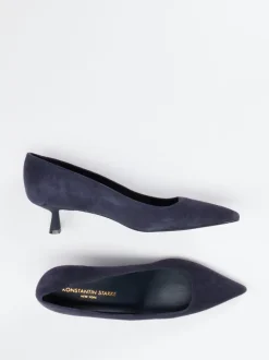 Konstantin Starke – Pumps aus Veloursleder Dunkelblau