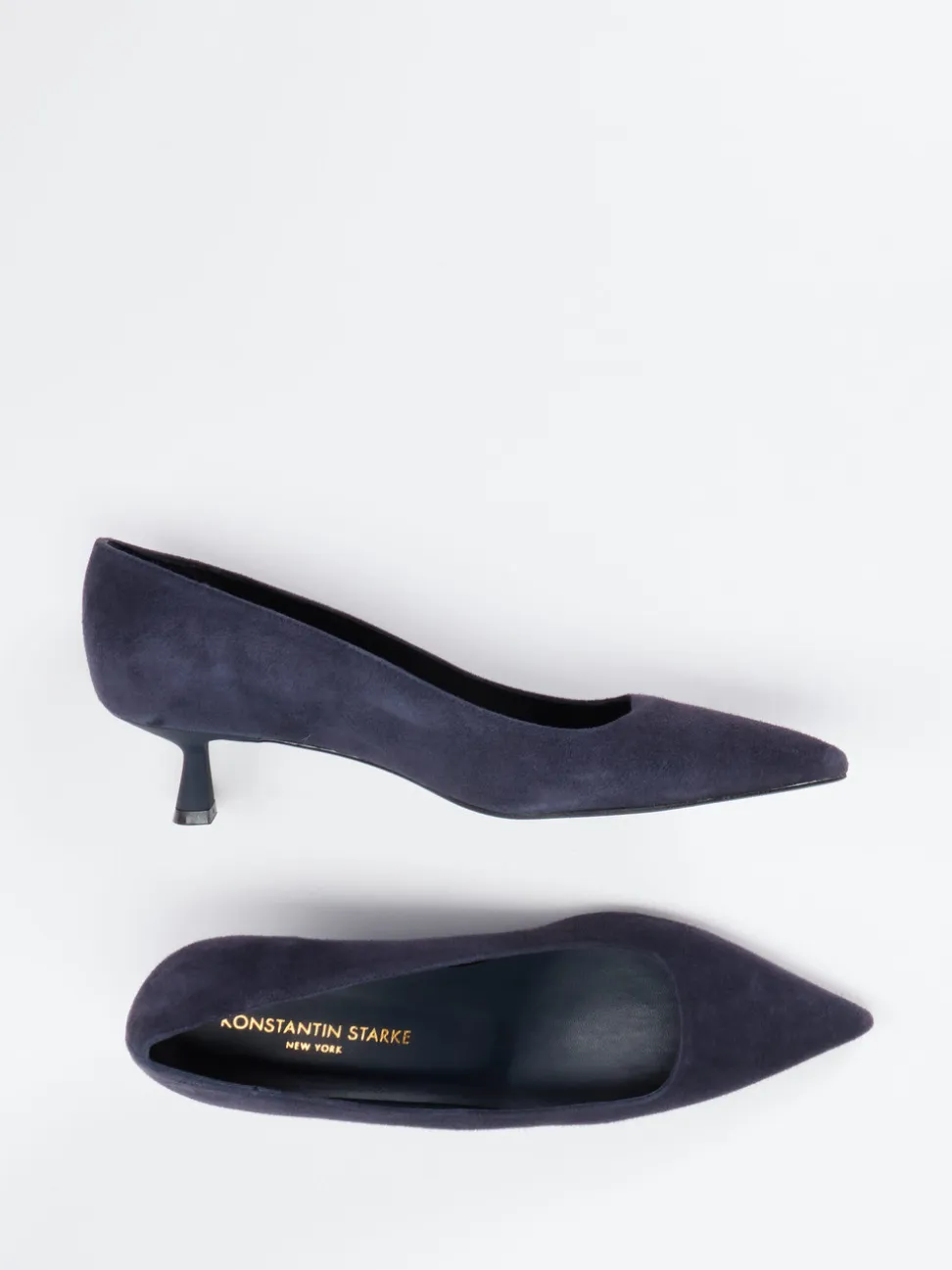 Konstantin Starke – Pumps aus Veloursleder Dunkelblau