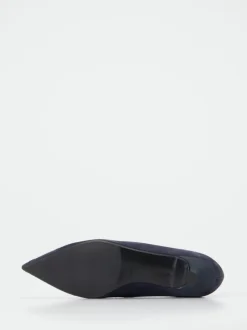 Konstantin Starke – Pumps aus Veloursleder Dunkelblau