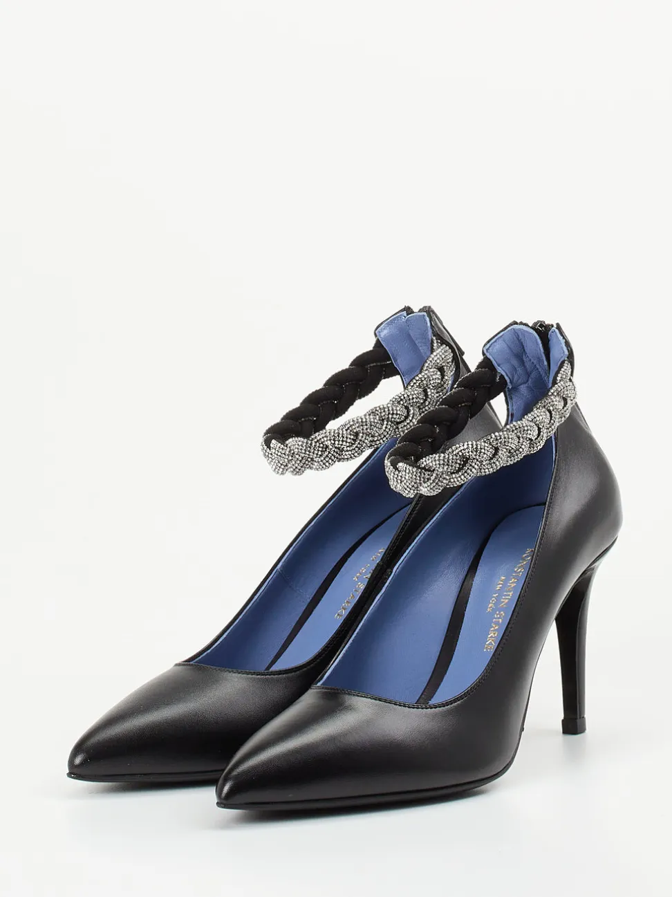 Konstantin Starke – Pumps aus Kalbleder mit Strassriemen