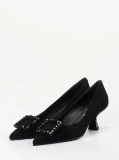 Konstantin Starke – Pumps aus Veloursleder in Schwarz