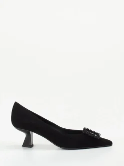 Konstantin Starke – Pumps aus Veloursleder in Schwarz