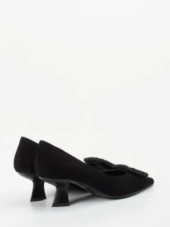 Konstantin Starke – Pumps aus Veloursleder in Schwarz