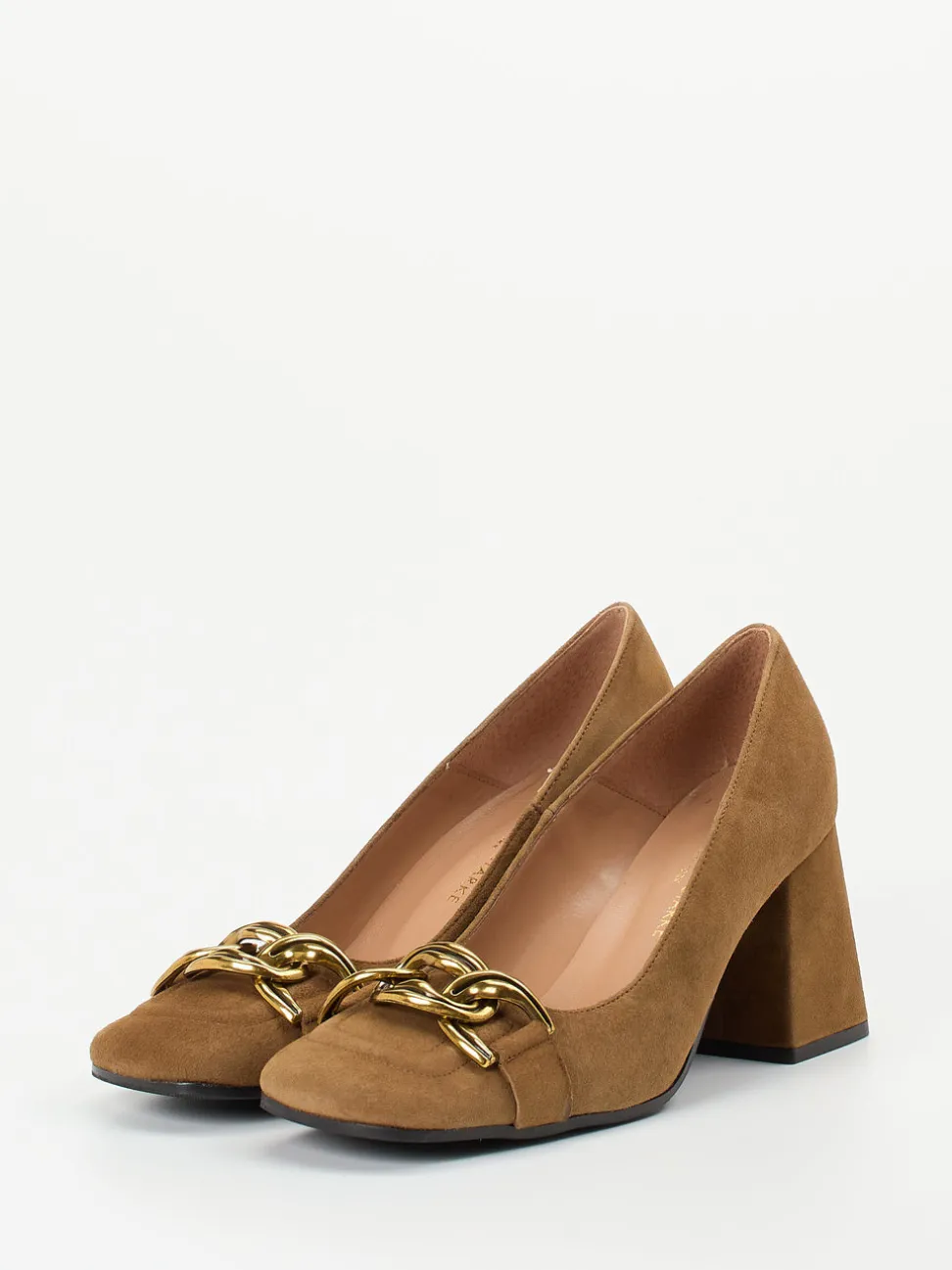 Konstantin Starke – Pumps aus Veloursleder cognacbraun