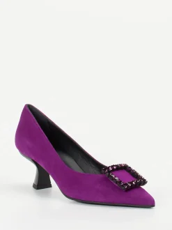 Konstantin Starke – Pumps aus Veloursleder Violett