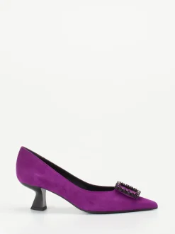 Konstantin Starke – Pumps aus Veloursleder Violett
