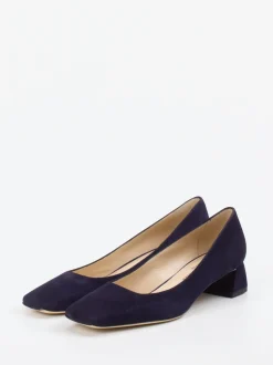 Konstantin Starke – Pumps aus Veloursleder Dunkelblau