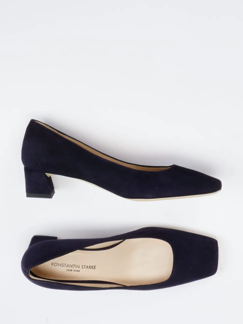 Konstantin Starke – Pumps aus Veloursleder Dunkelblau