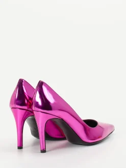Konstantin Starke – Pumps aus Metallicleder pink
