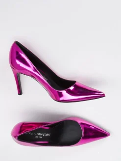 Konstantin Starke – Pumps aus Metallicleder pink
