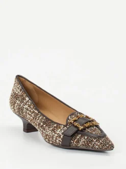 Konstantin Starke – Pumps aus Textil-Bouclé Dunkelbraun