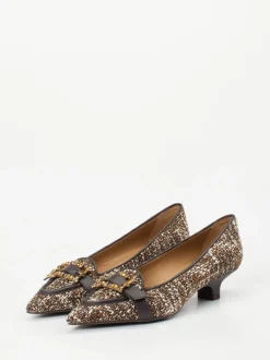 Konstantin Starke – Pumps aus Textil-Bouclé Dunkelbraun