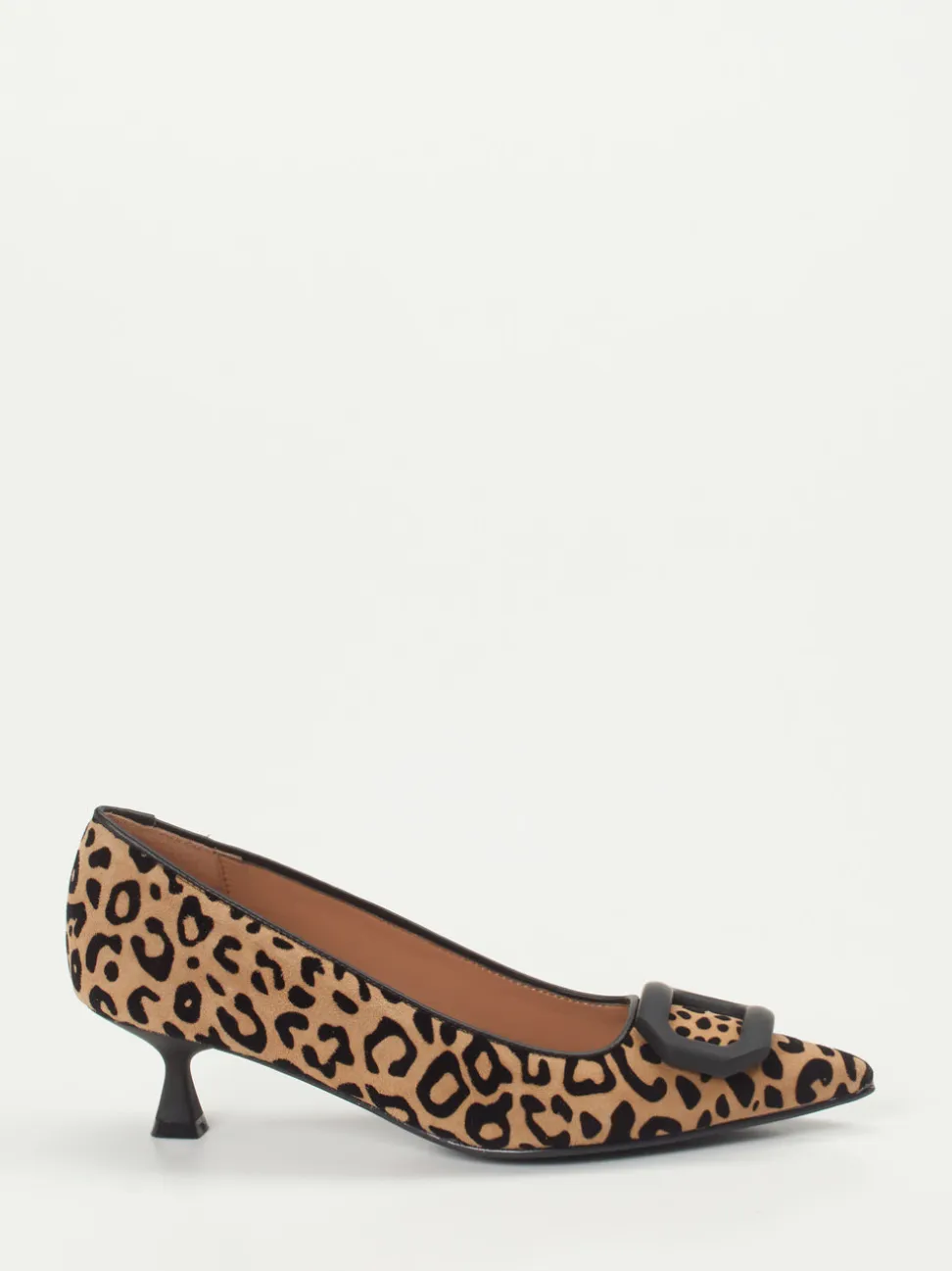 Konstantin Starke – Pumps aus Veloursleder mit Leoprint