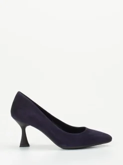 Konstantin Starke – Pumps aus Veloursleder tiefdunkelblau
