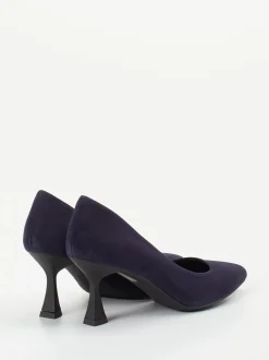 Konstantin Starke – Pumps aus Veloursleder tiefdunkelblau