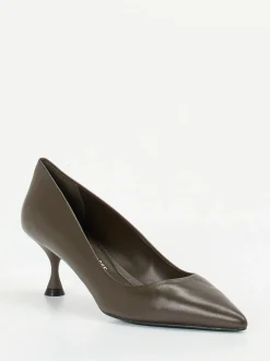Konstantin Starke – Pumps aus Lammleder schlammgrau