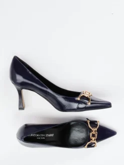 Konstantin Starke – Pumps aus Lackleder in Dunkelblau