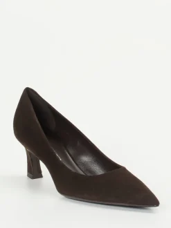 Konstantin Starke – Pumps aus Veloursleder Dunkelbraun
