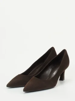 Konstantin Starke – Pumps aus Veloursleder Dunkelbraun