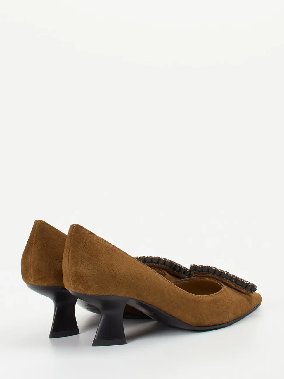 Konstantin Starke – Pumps aus Veloursleder cognacbraun