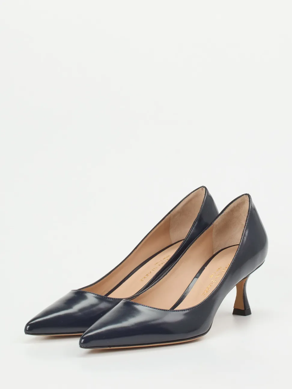 Konstantin Starke – Pumps aus Hochglanzleder in Blau
