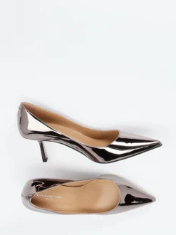 Konstantin Starke – Pumps aus Metallicleder Anthrazit
