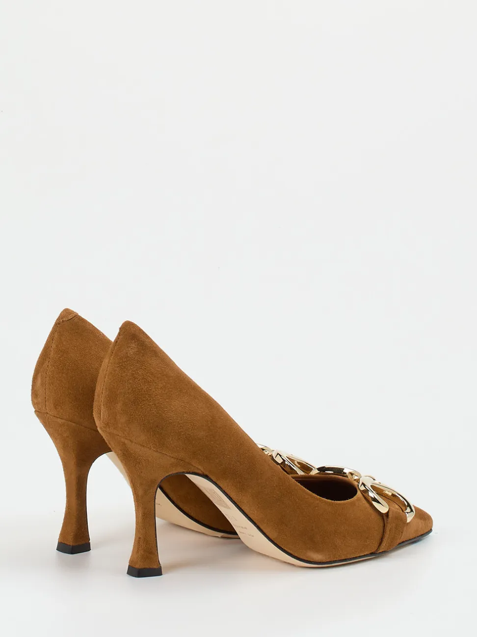 Konstantin Starke – Pumps aus Veloursleder cognacbraun