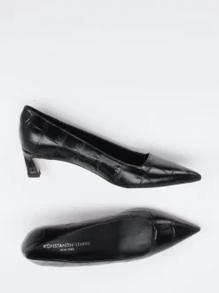 Konstantin Starke – Pumps aus geprägtem Leder Schwarz