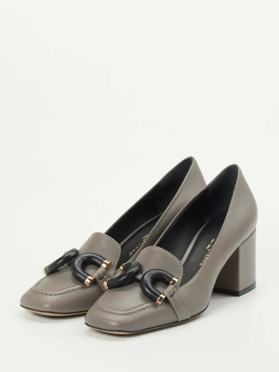 Konstantin Starke – Pumps aus Kalbleder Steingrau