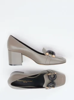 Konstantin Starke – Pumps aus Kalbleder Steingrau