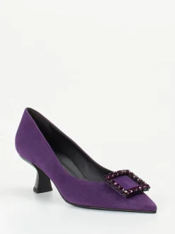 Konstantin Starke – Pumps aus Veloursleder Violett