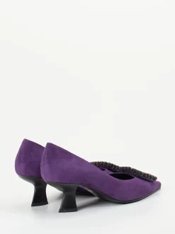 Konstantin Starke – Pumps aus Veloursleder Violett
