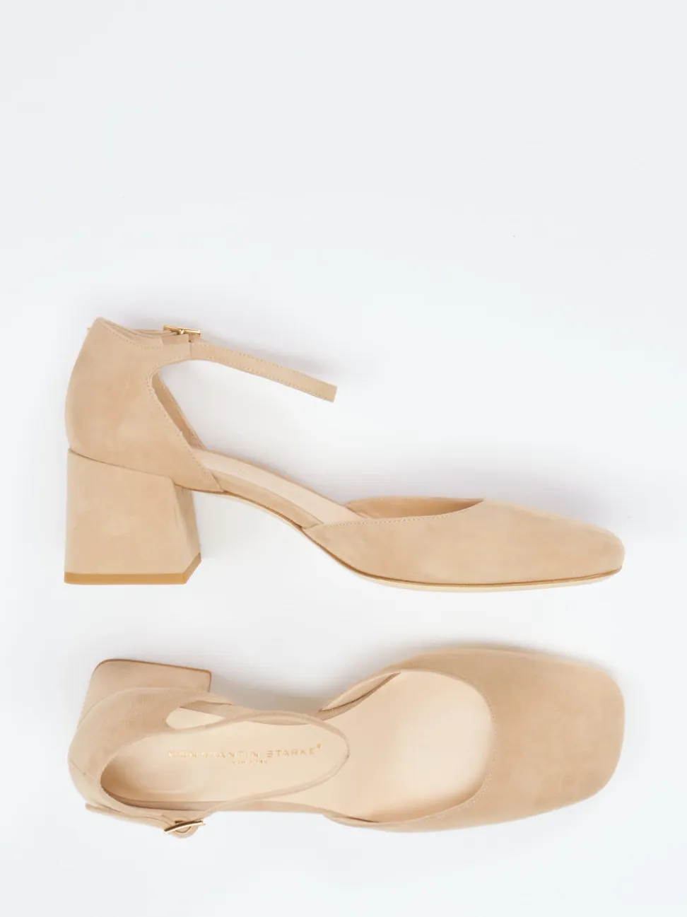 Konstantin Starke – Pumps aus Veloursleder beige