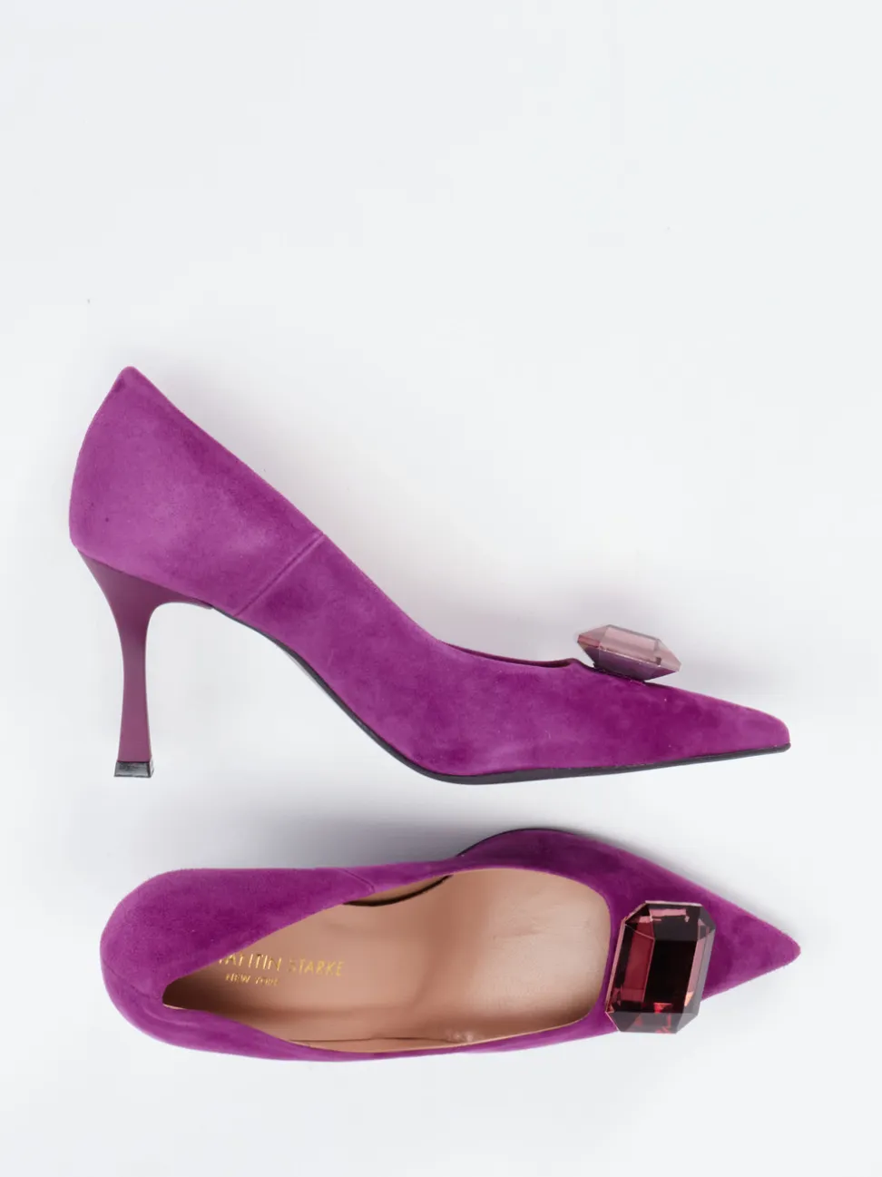 Konstantin Starke – Pumps aus Veloursleder Violett