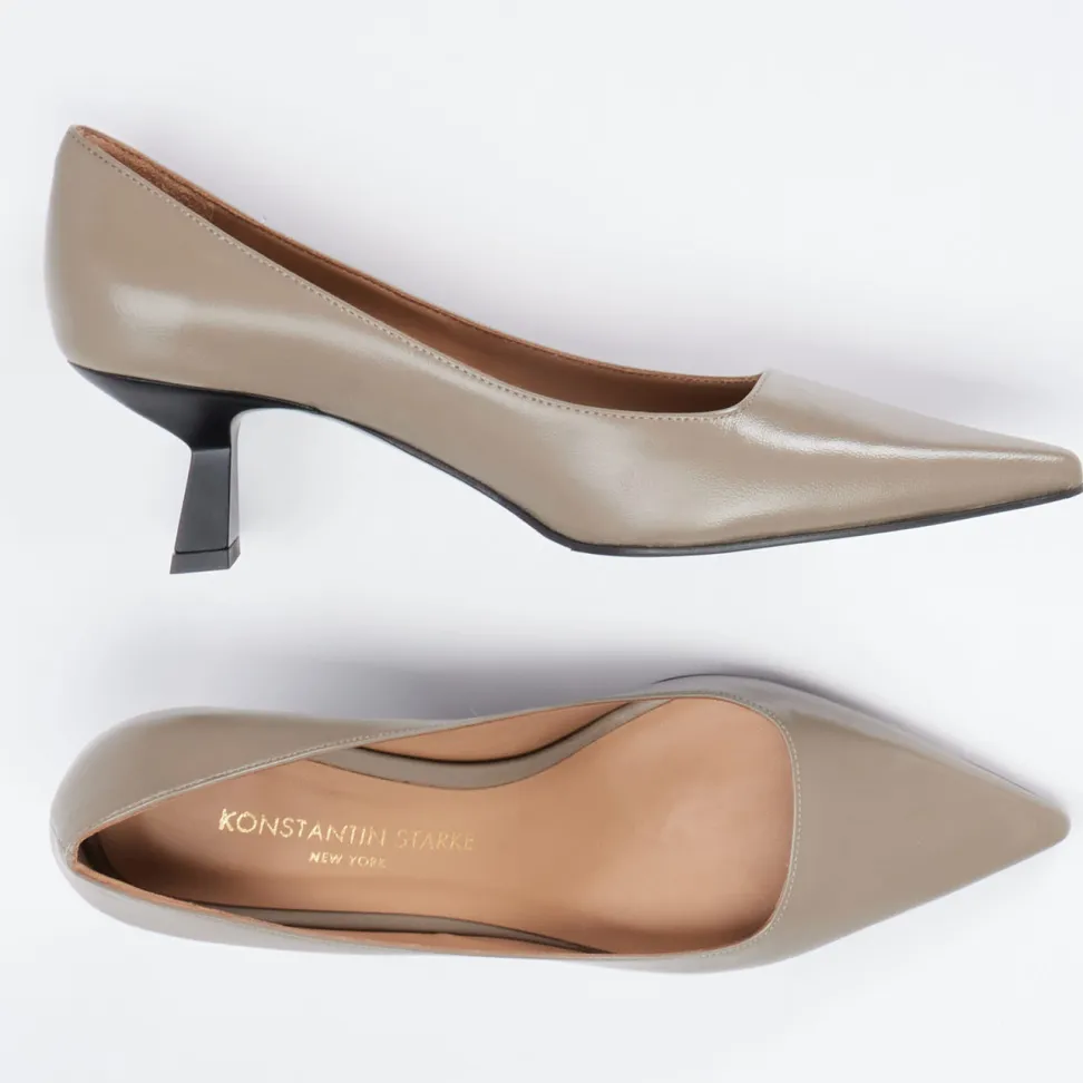 Konstantin Starke – Pumps aus Lammleder in Taupe