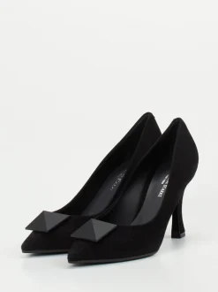 Konstantin Starke – Pumps aus Veloursleder Schwarz