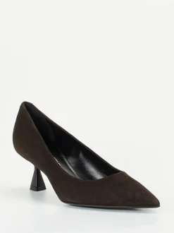 Konstantin Starke – Pumps aus Veloursleder Dunkelbraun