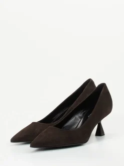 Konstantin Starke – Pumps aus Veloursleder Dunkelbraun